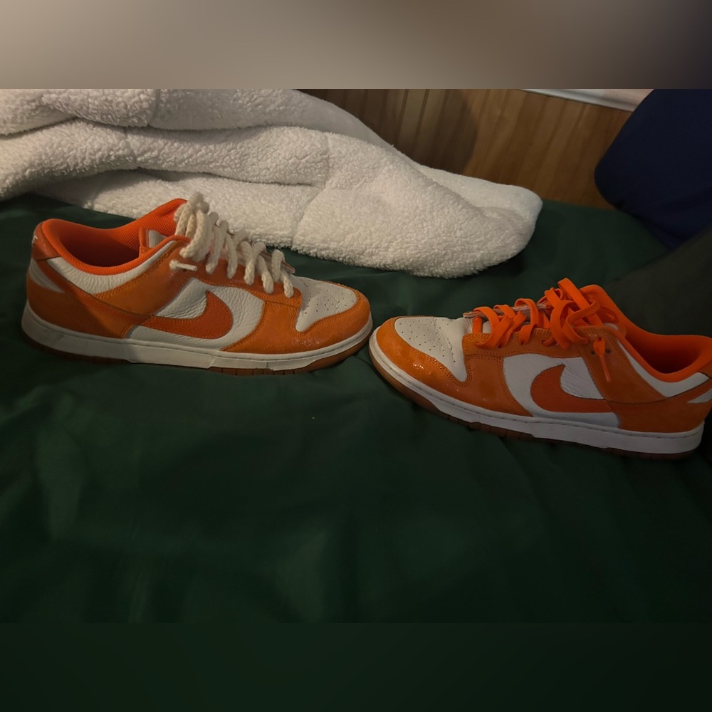 Nike Orange and White Sneakers
